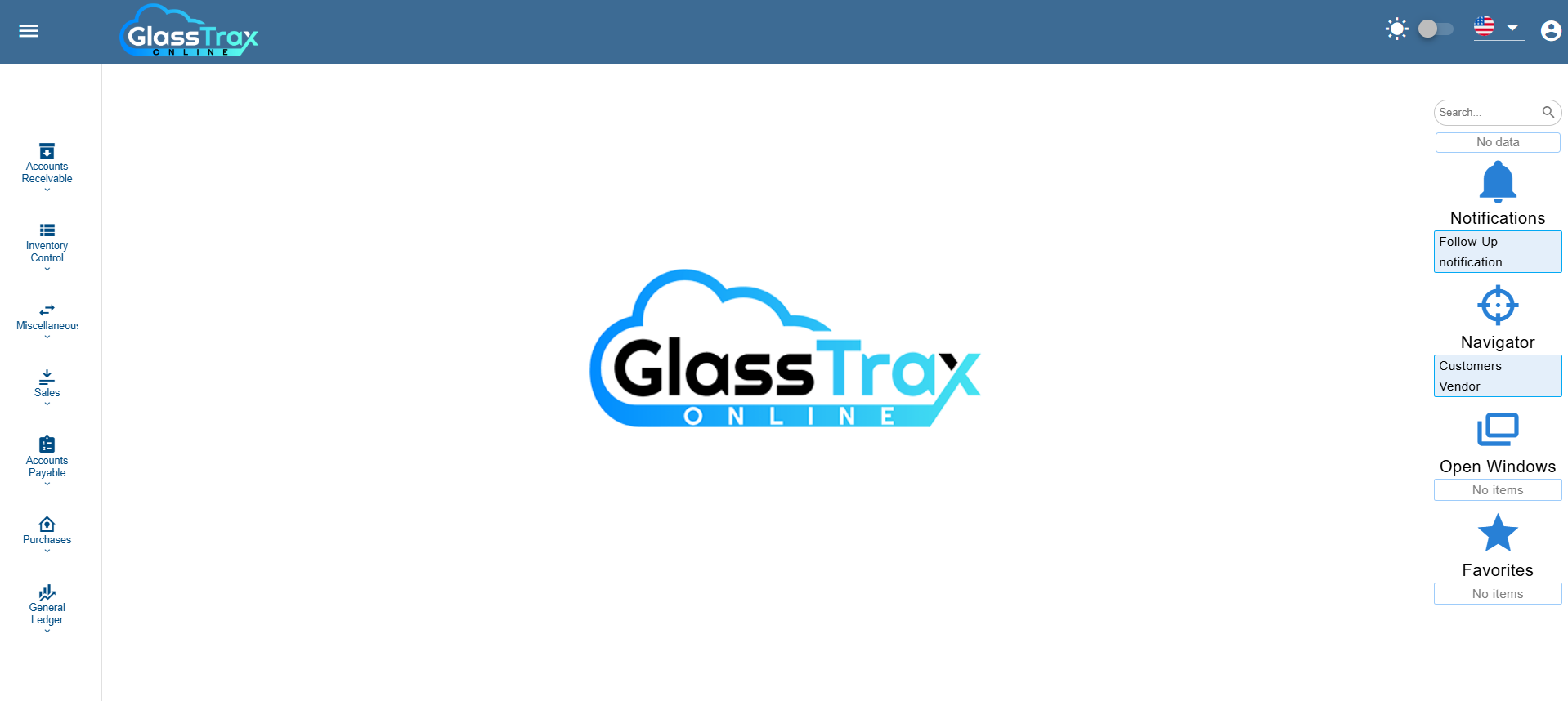 GlassTrax Online Screenshot